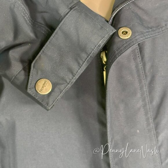 Nordic Outdoor Snap Front Rain Jacket Size M Navy - Picture 12 of 14